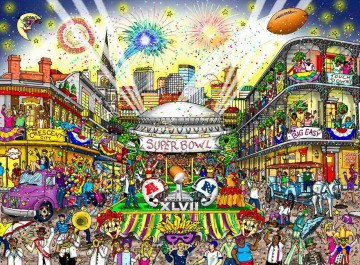 Impresionismo Painting - Super Bowl de fútbol 47 impresionistas de Nueva Orleans